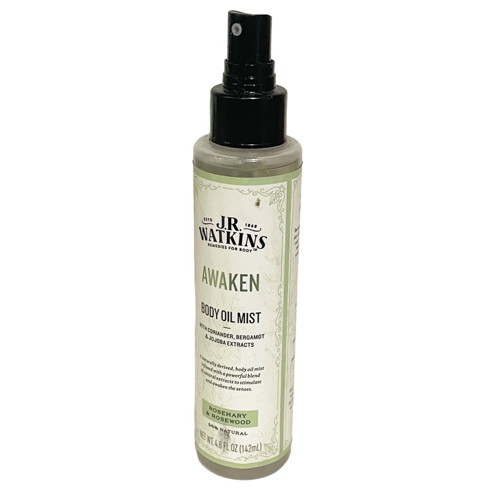 JR Watkins AWAKEN Body Oil‎ Mist Rosemary & Rosewood 4.8oz NEW Scented Perfume